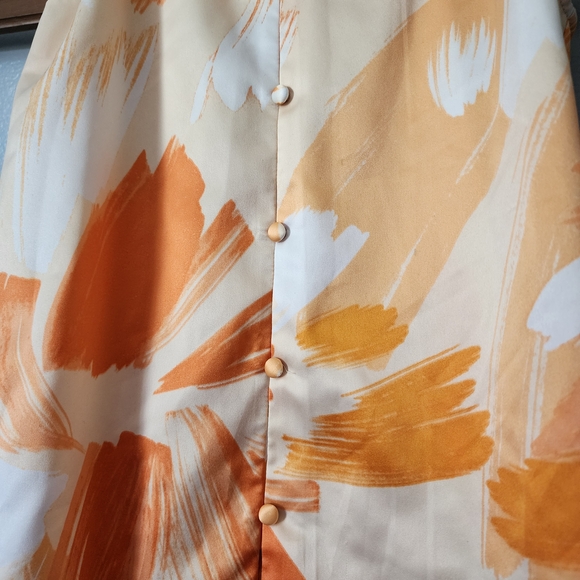 Nine West Orange and Cream Patterned Camisole - Picture 2 of 4